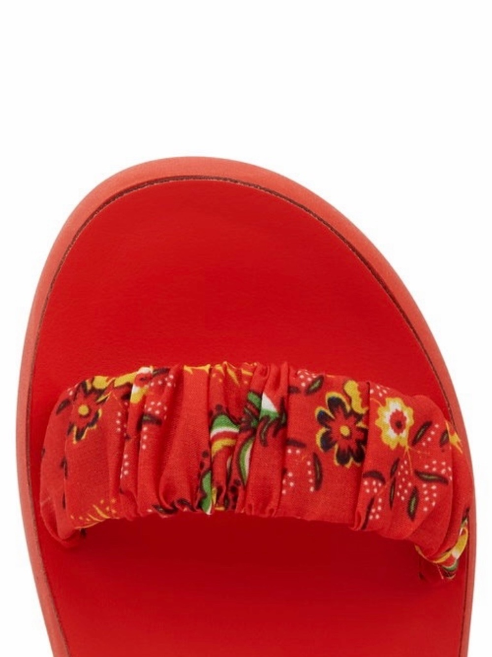 Funky nwt red Ancient Greek sandals in bandana print size 40 - Picture 8 of 10